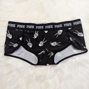 Victoria’s Secret Pink Skeleton Peace Low Rise Boyshort Shortie in Size Medium